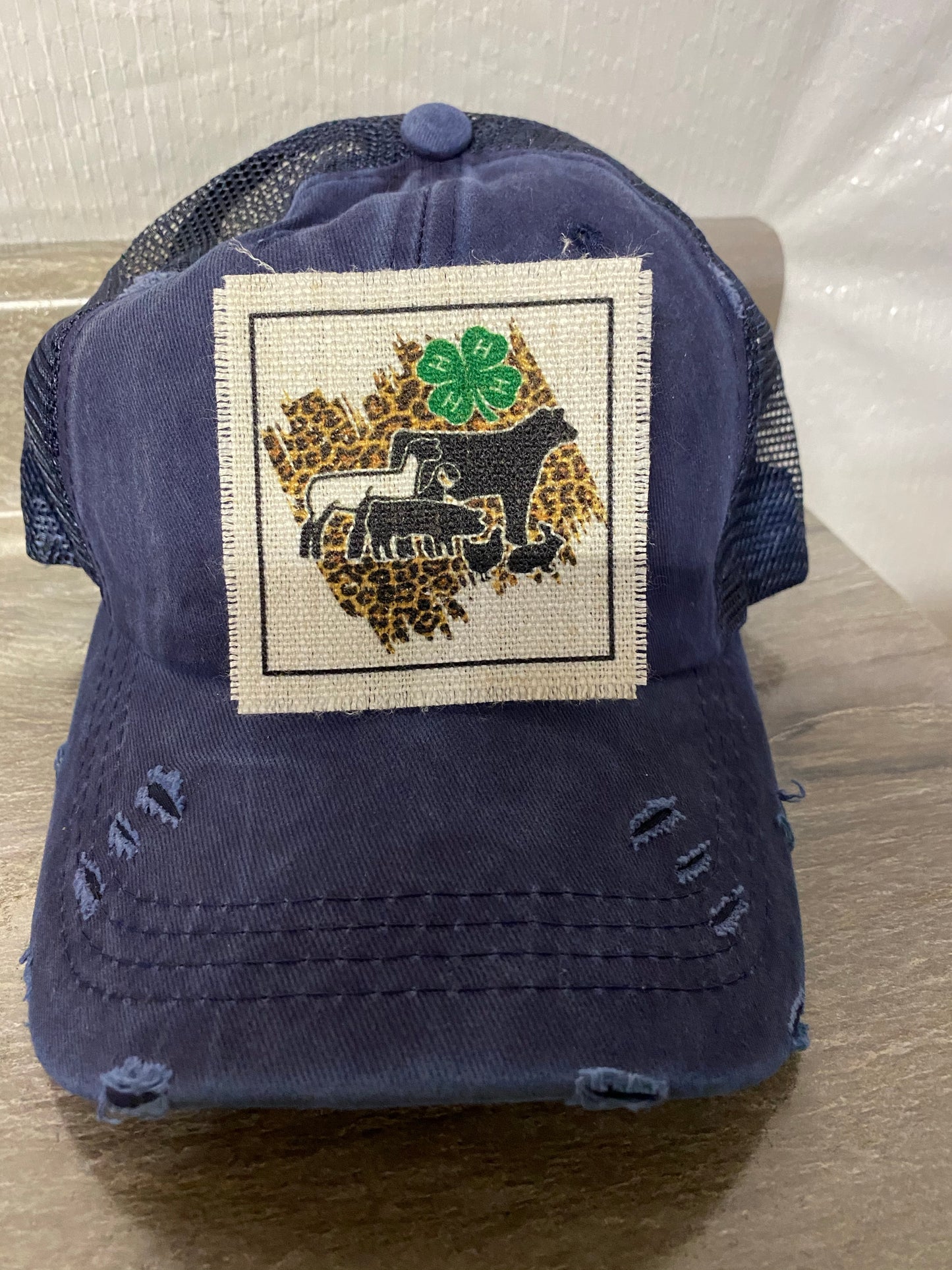 4H with Animals Hat Patch