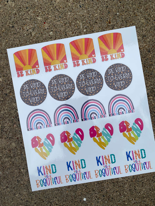 Kind Vinyl Sticker Sheet