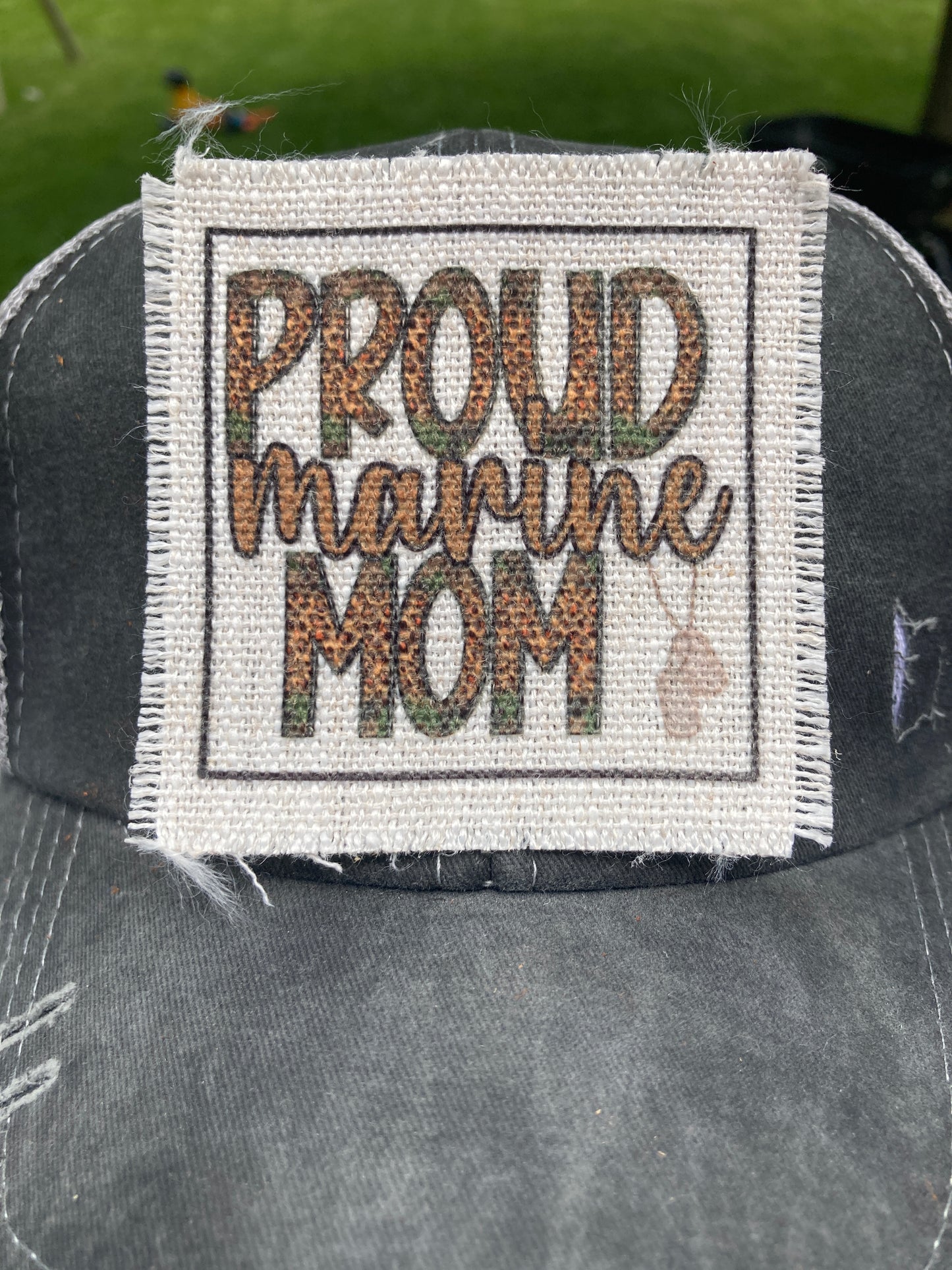 Proud Marine Mom Hat Patch
