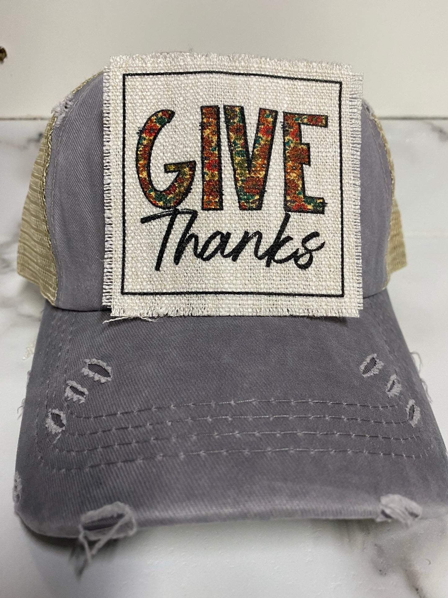 Give Thanks Hat Patch