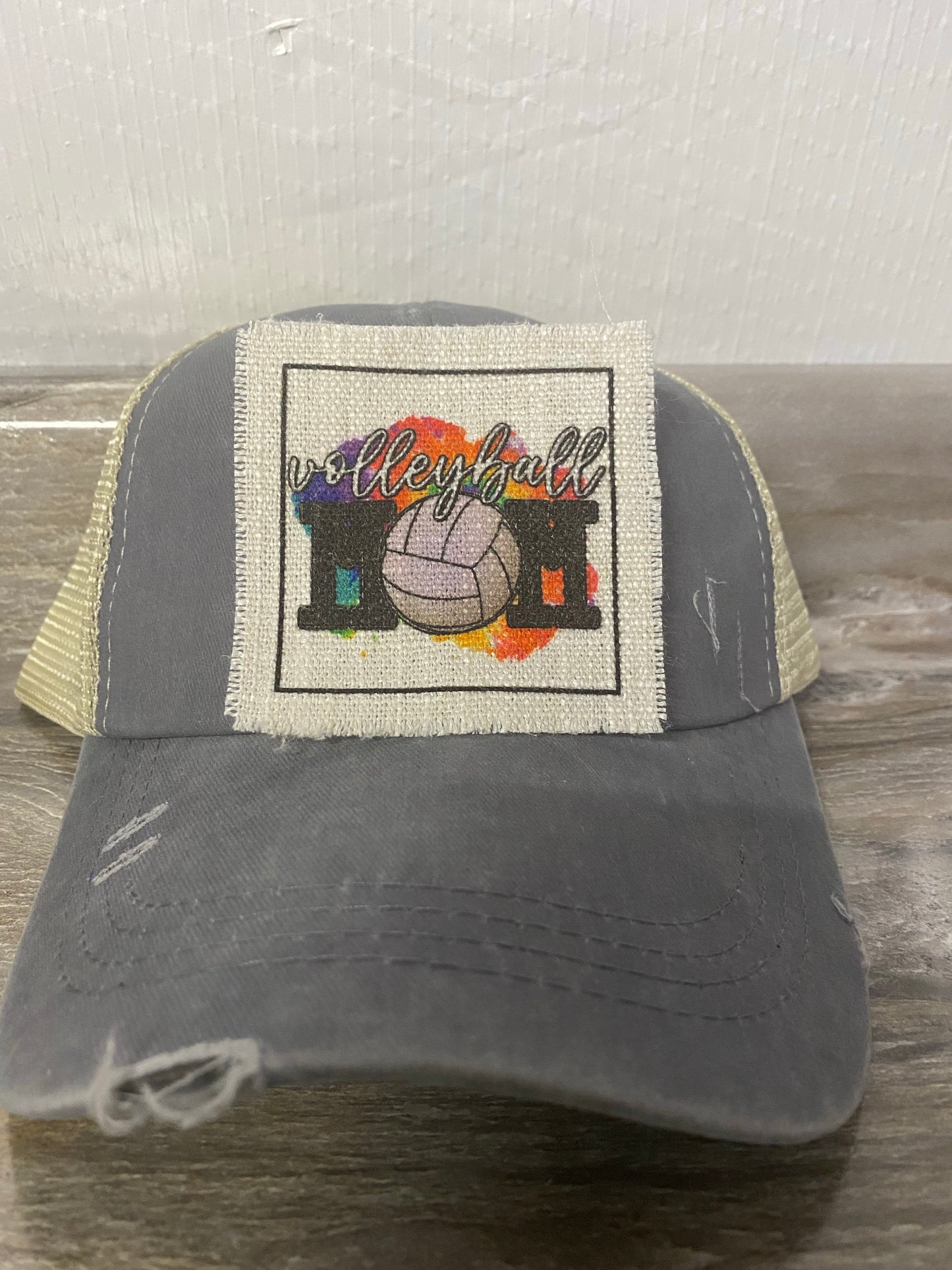 Volleyball Mom Tie Dye Hat Patch