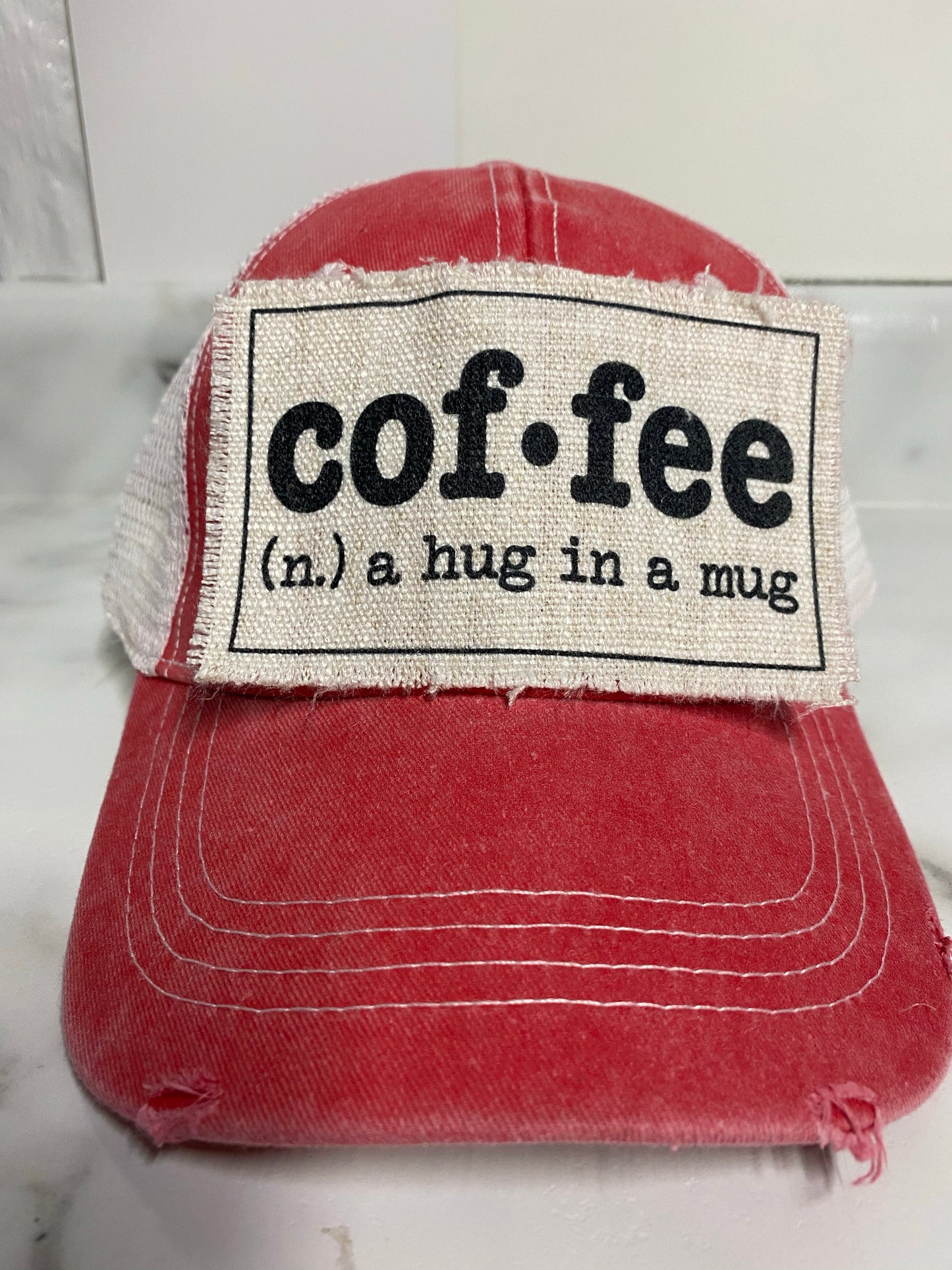 Coffee Hug in a Mug Hat Patch
