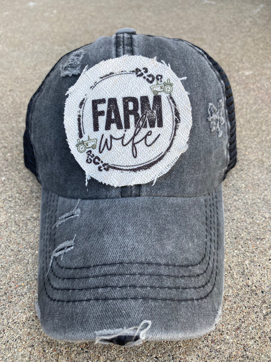 Farm Wife Circle Hat Patch