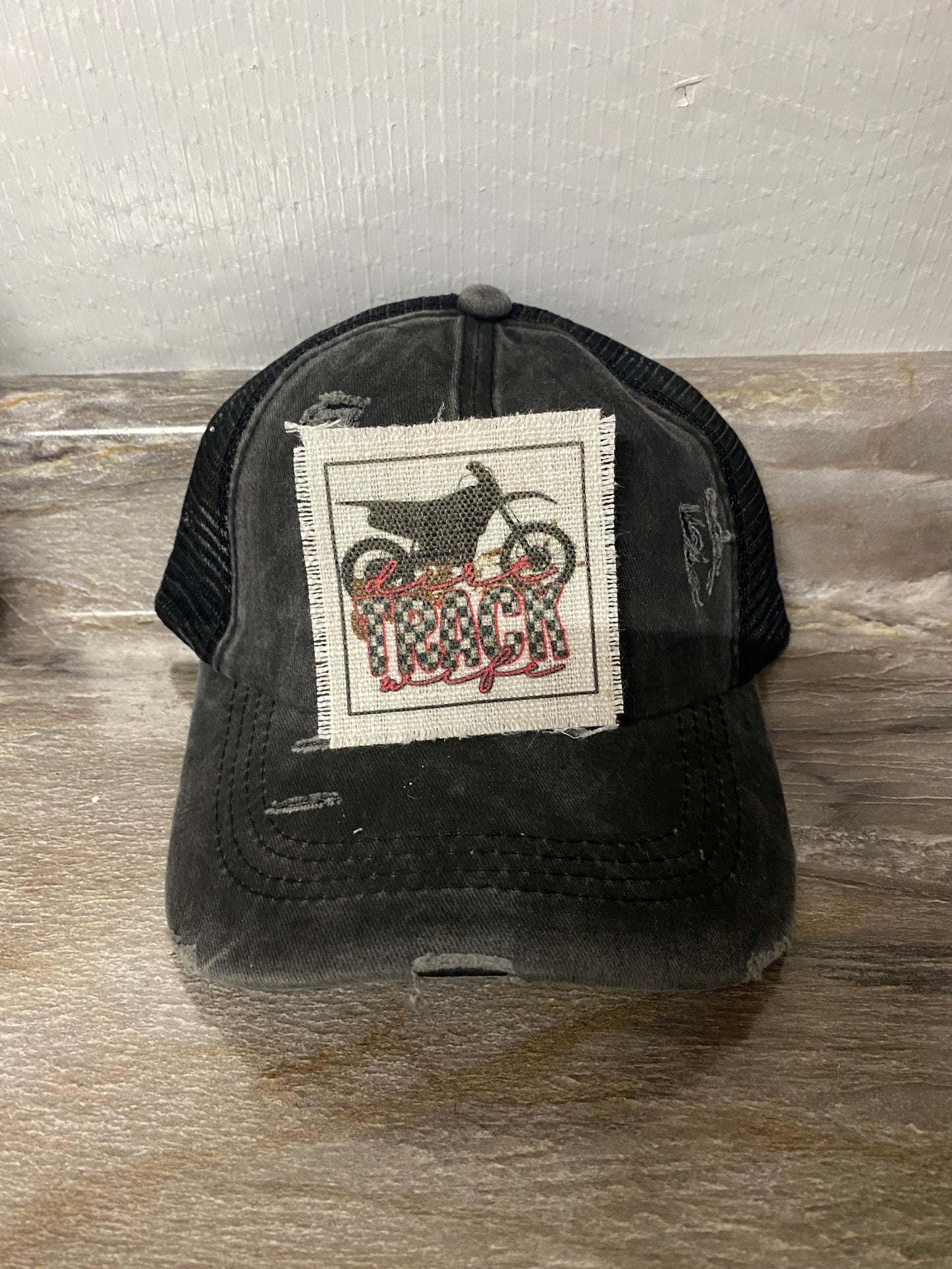 Dirt Track Wife Hat Patch