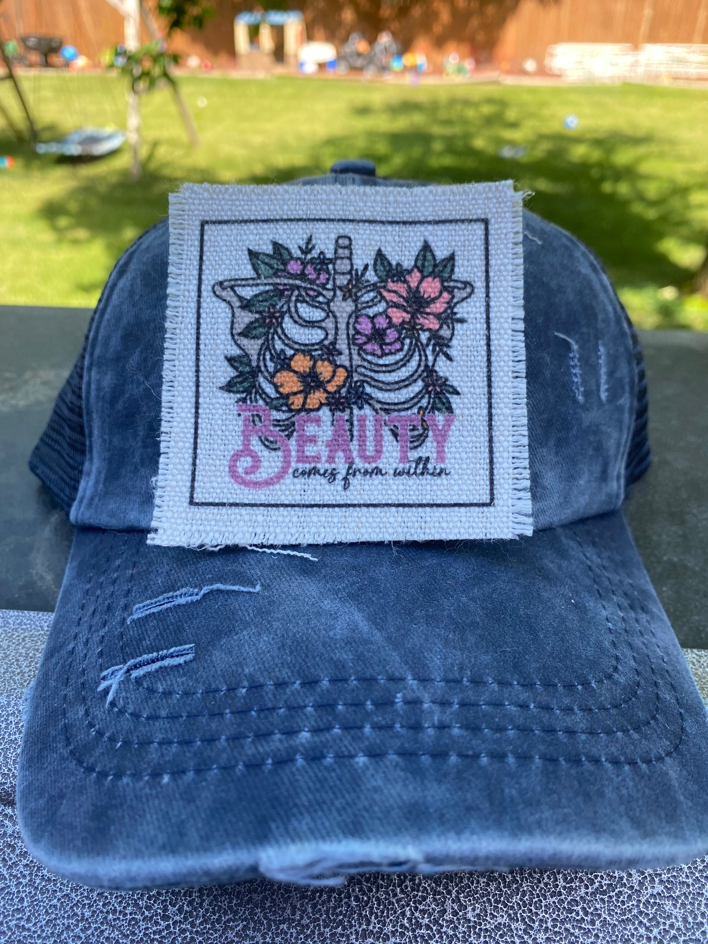Beauty Comes From Within Hat Patch