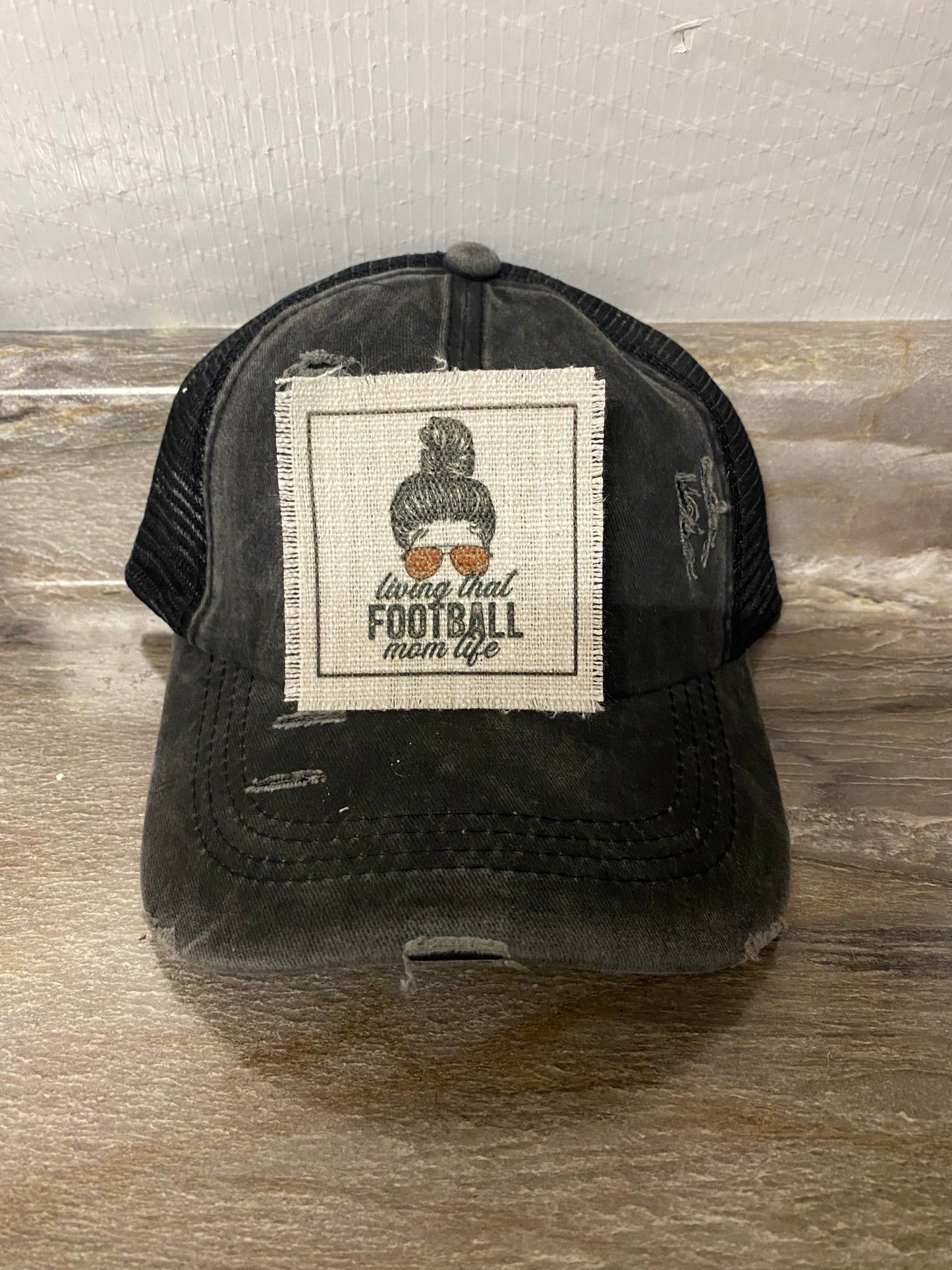 Living That Football Mom Life Hat Patch