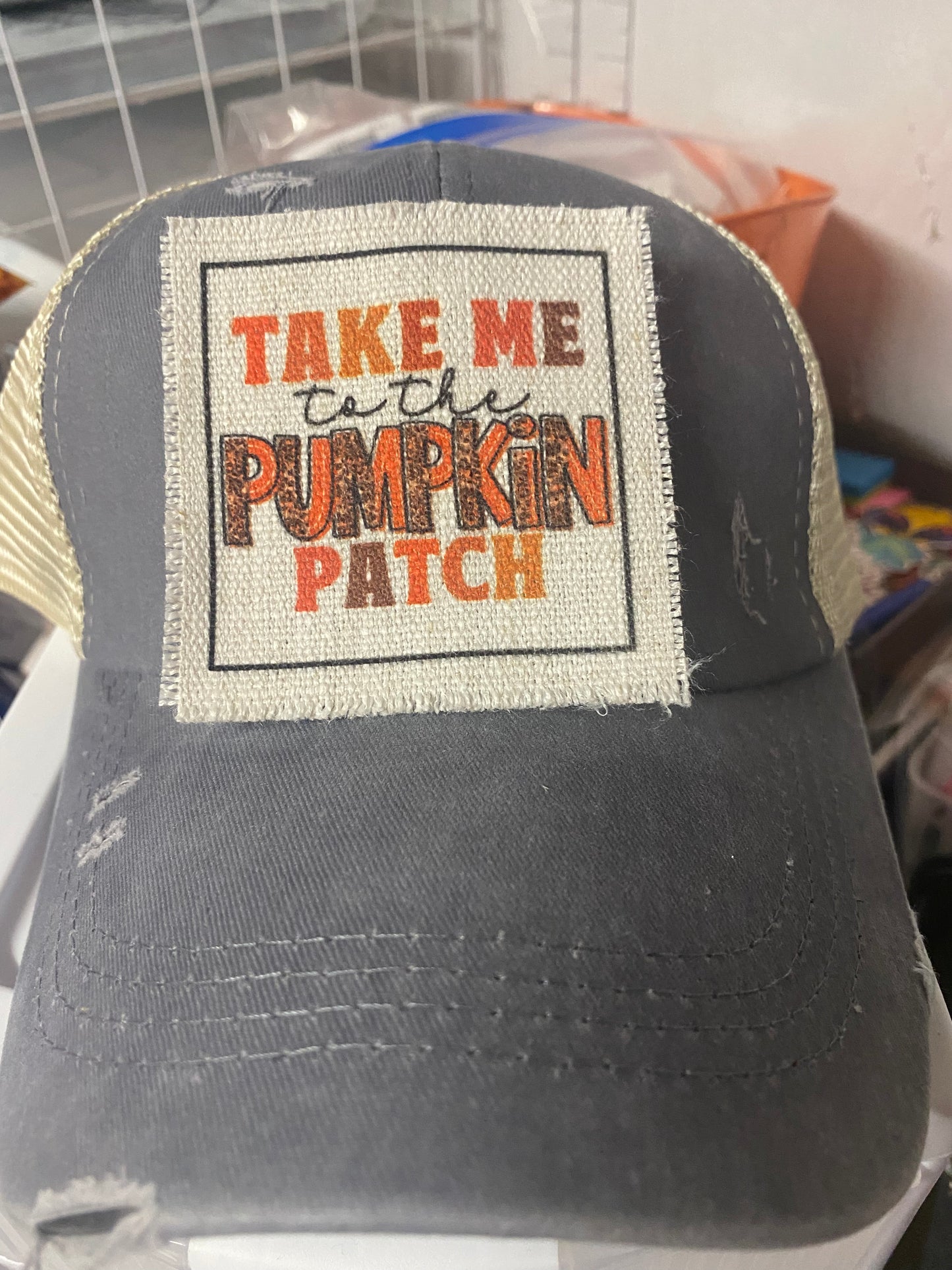 Take Me To The Pumpkin Patch Hat Patch