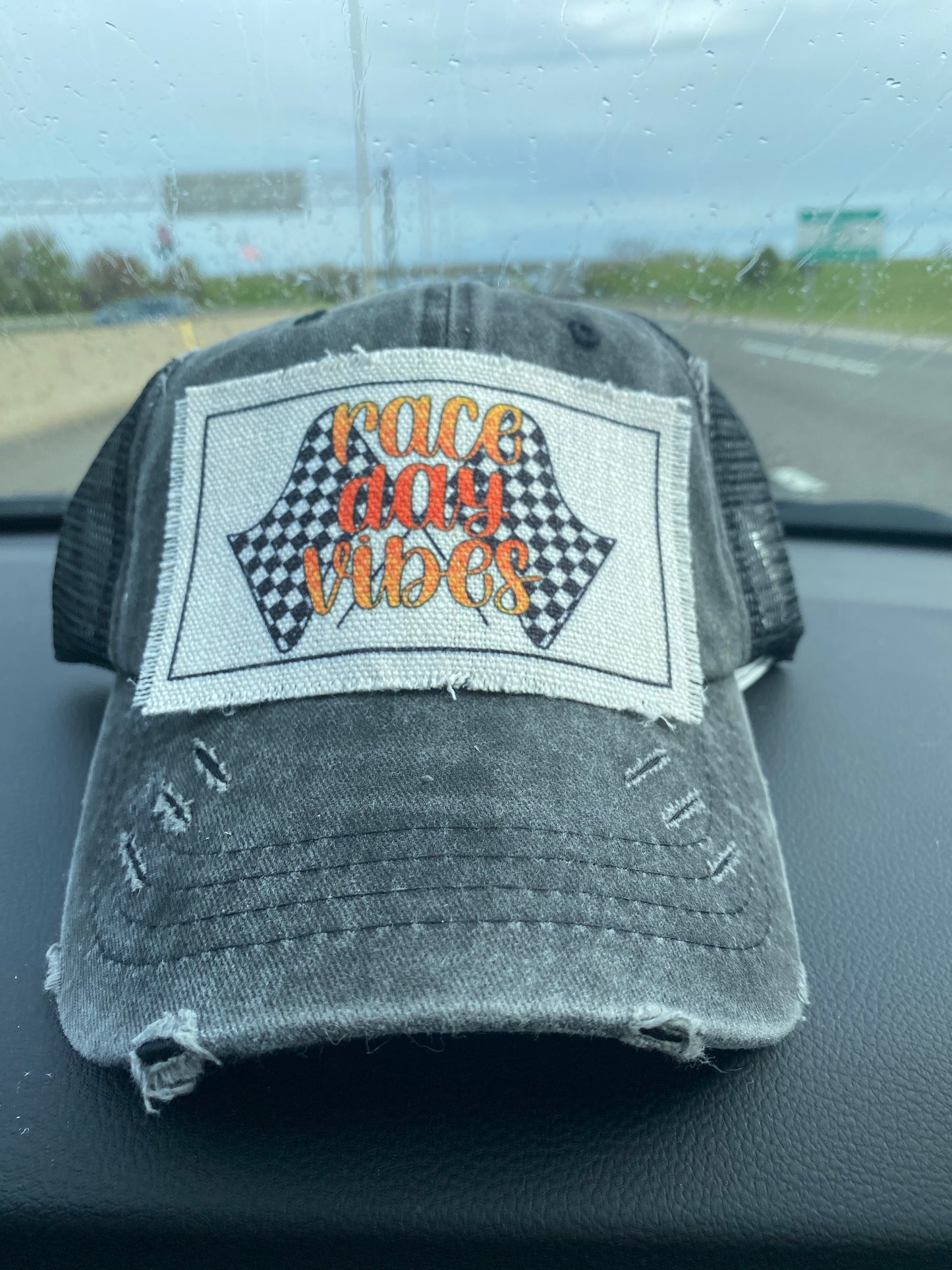 Race Day Vibes Hat Patch