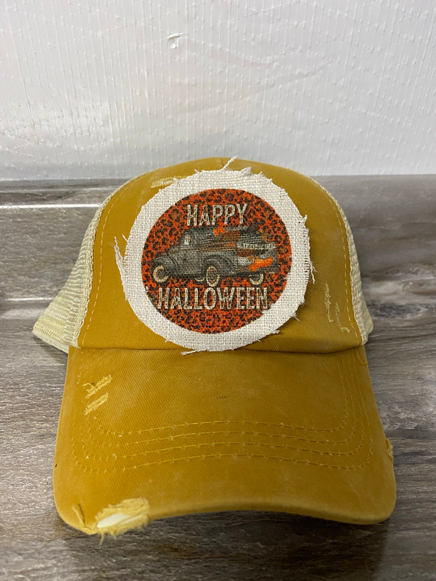 Happy Halloween with Truck Hat Patch