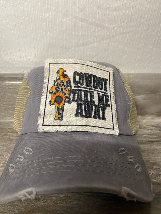Cowboy Take Me Away Hat Patch