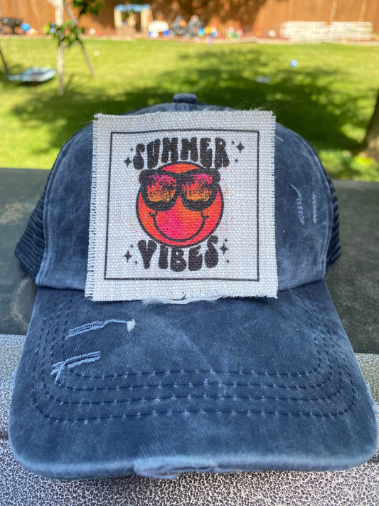 Summer Vibes Smiley Hat Patch