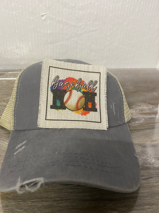 Baseball Mom Tie Dye Hat Patch