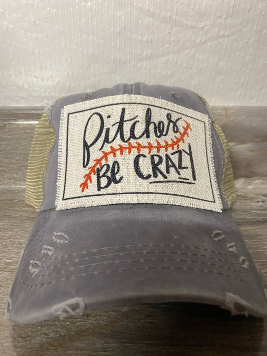 Pitchers Be Crazy Hat Patch