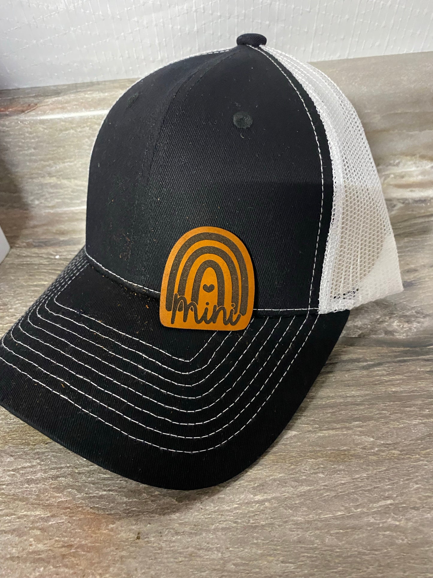Mini Rainbow Small Leatherette Hat Patch