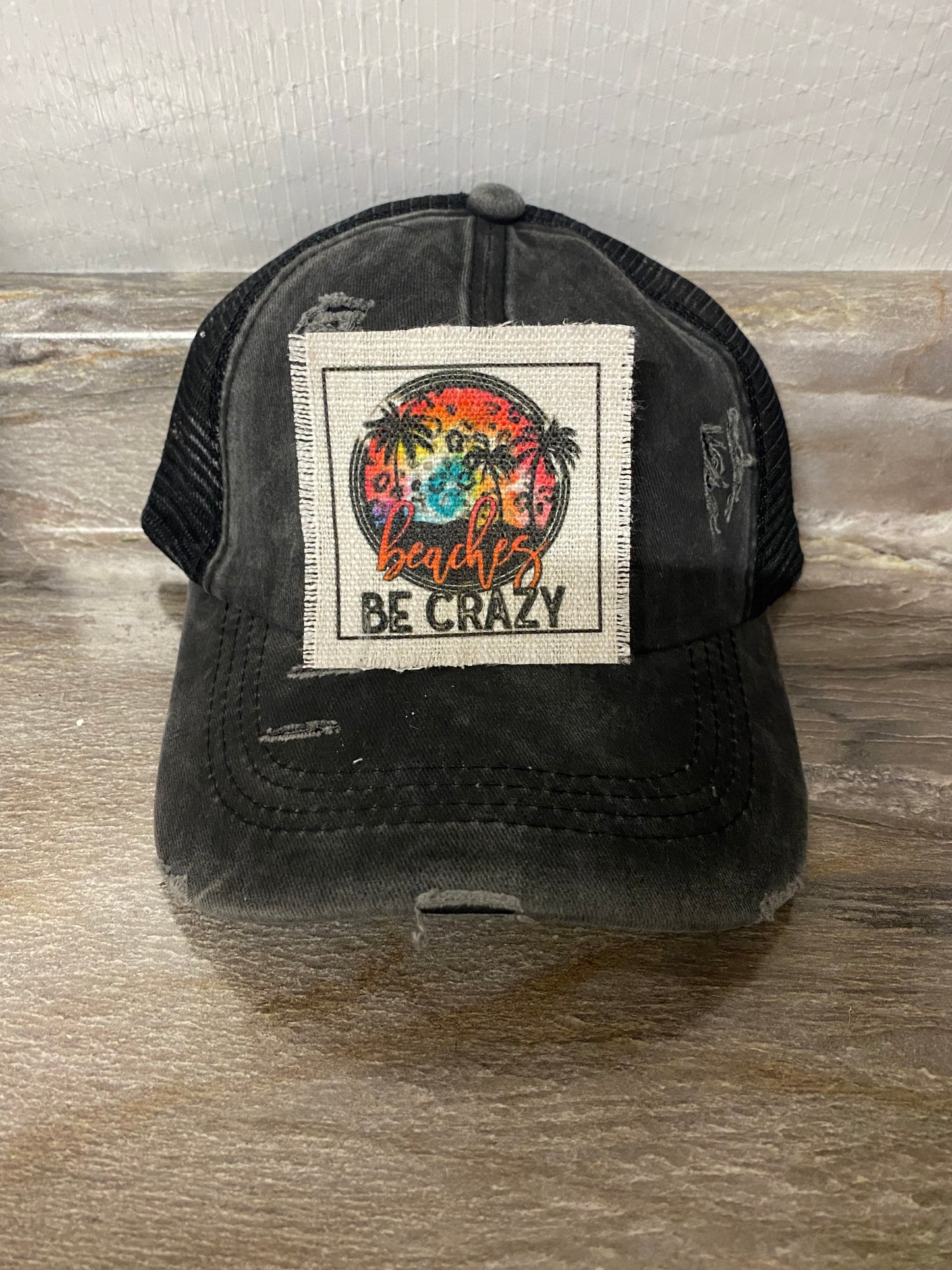 Beaches Be Crazy with Sunset Hat Patch