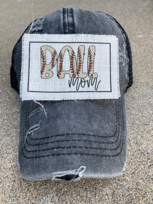 Ball Mom Baseball Hat Patch