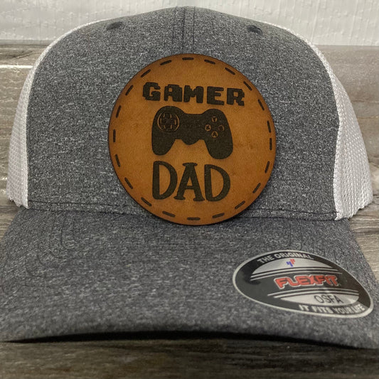 Gamer Dad Leatherette Hat Patch