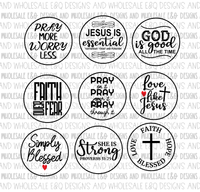 Religious Themed Wooden Accessory Chips