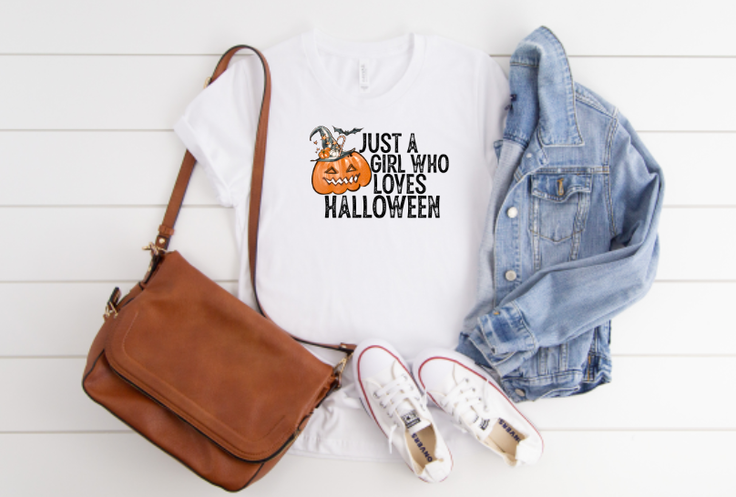 Just A Girl Who Loves Halloween Sublimation Transfer