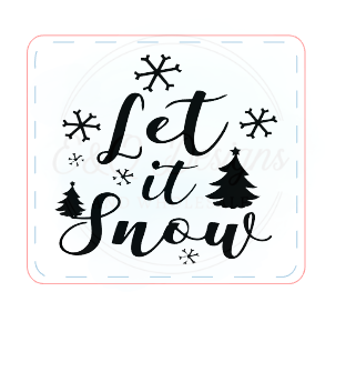 Let it Snow Leatherette Hat Patch