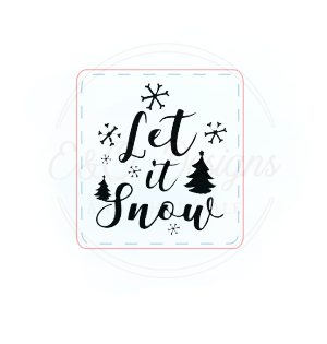 Let it Snow Small Leatherette Hat Patch