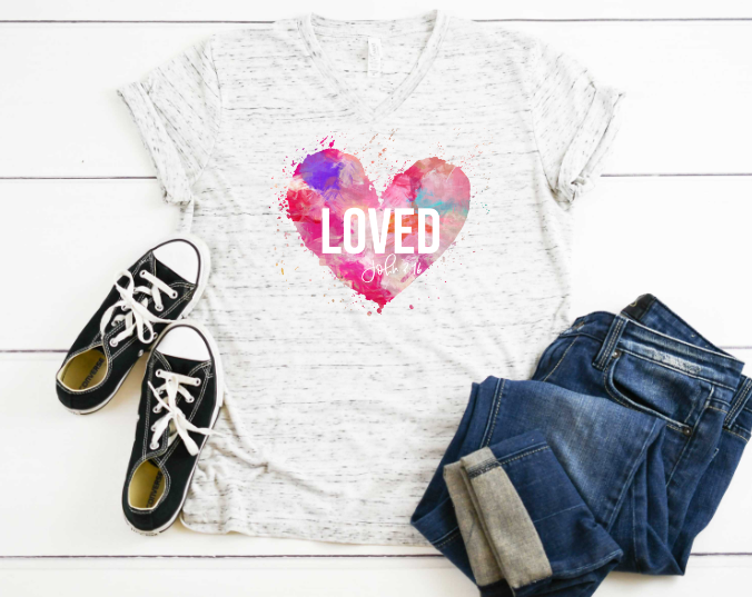 Loved John 3:16 Sublimation Transfer