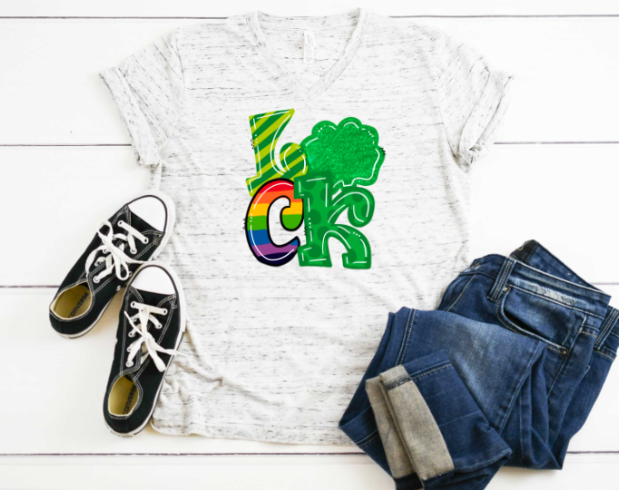 Luck with Rainbow Sublimation Transfer