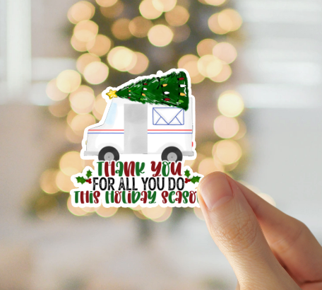 USPS Thank You Holiday Sticker Sheet