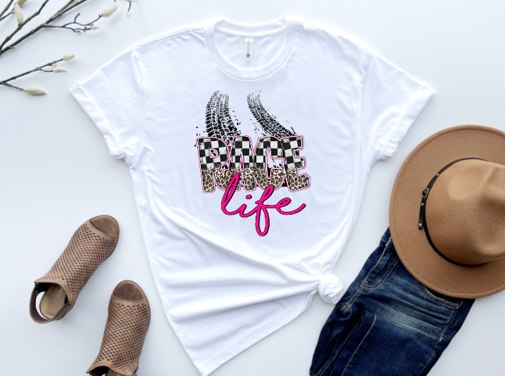 Race Life Pink Sublimation Transfer