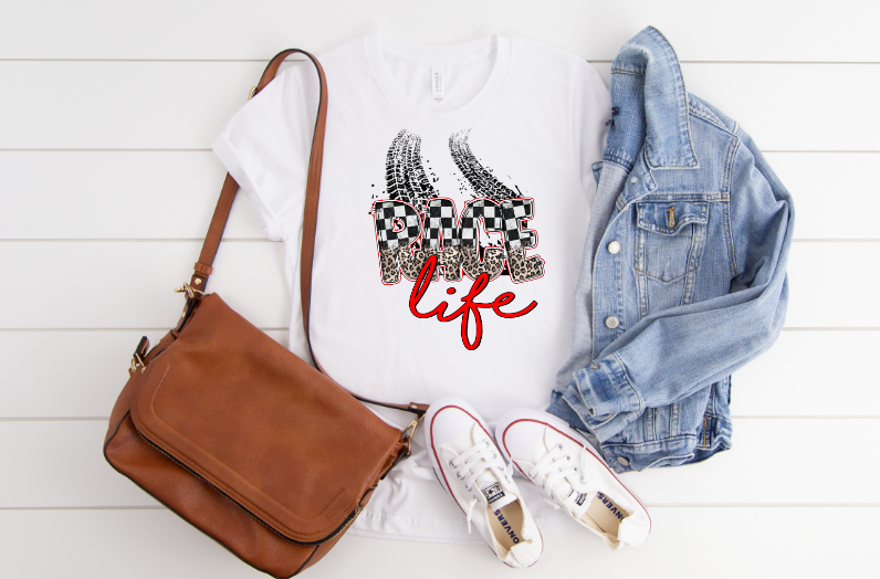 Race Life Red Sublimation Transfer