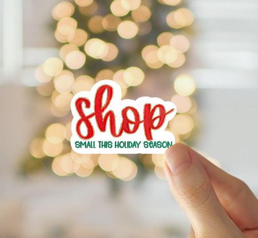 Shop Small This Holiday Season Sticker Sheet