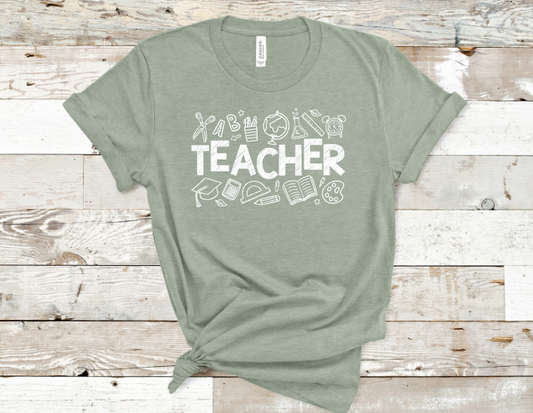 Teacher with Icons Transfer