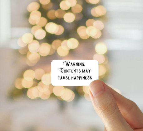 Warning: Contents May Cause Happiness Thermal Sticker Set