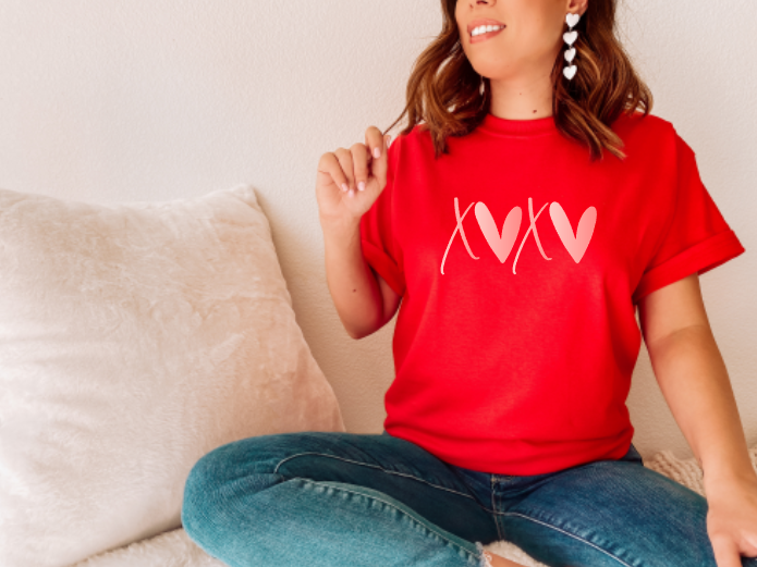 XOXO with Hearts Transfer